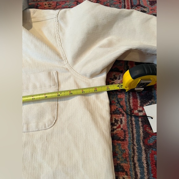 NWT Aime Leon Dore Cream Corduroy Button Up Shacket with Hood— Size Large - Picture 8 of 12